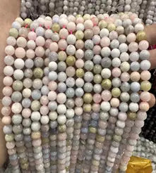 Natural Gemstone Loose Beads Necklace - natural morganite - NO.93 ABC Jewelries